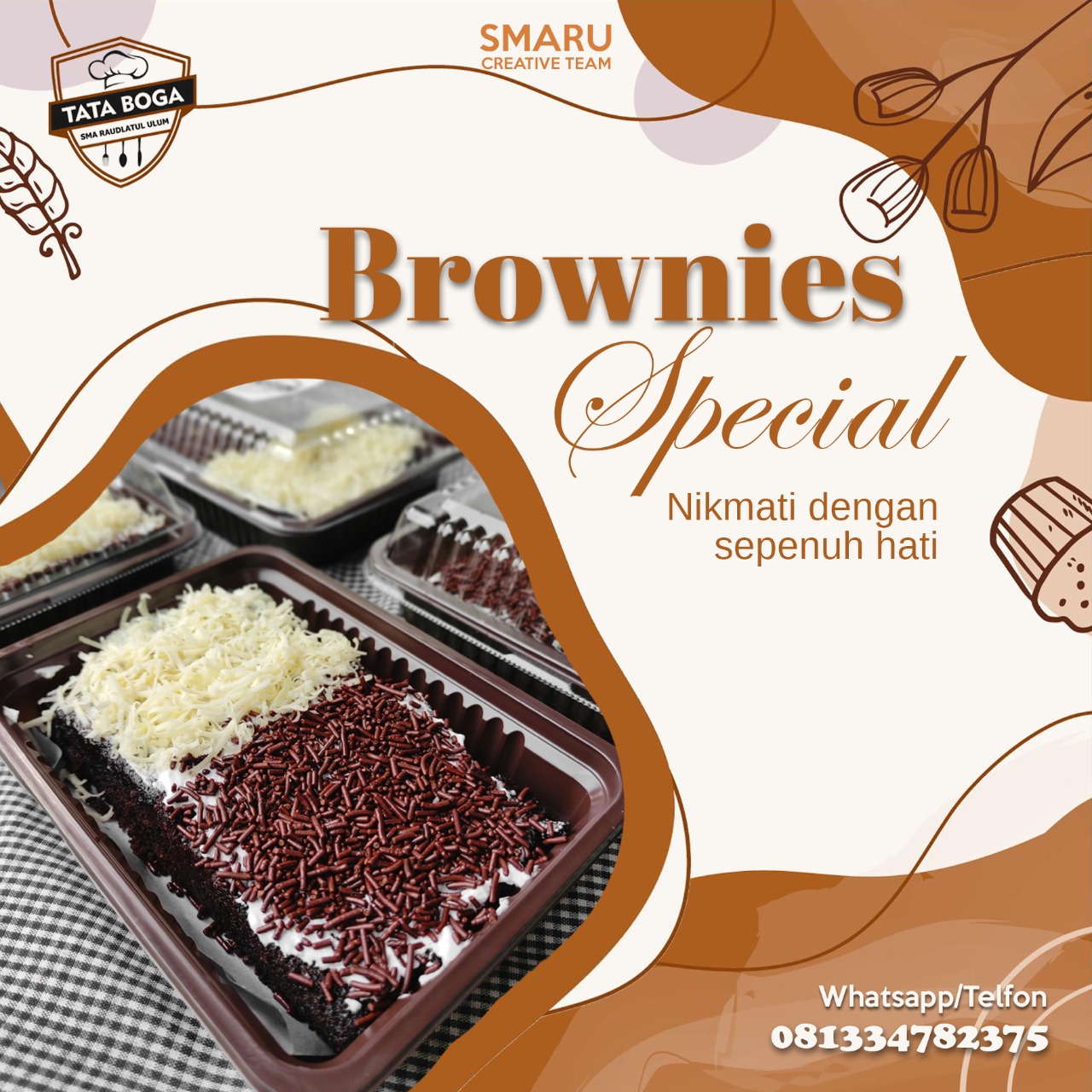 KUE BROWNIES PRODUK UTAMA TATA BOGA SMARU KUE BROWNIES PRODUK UTAMA TATA BOGA SMARU